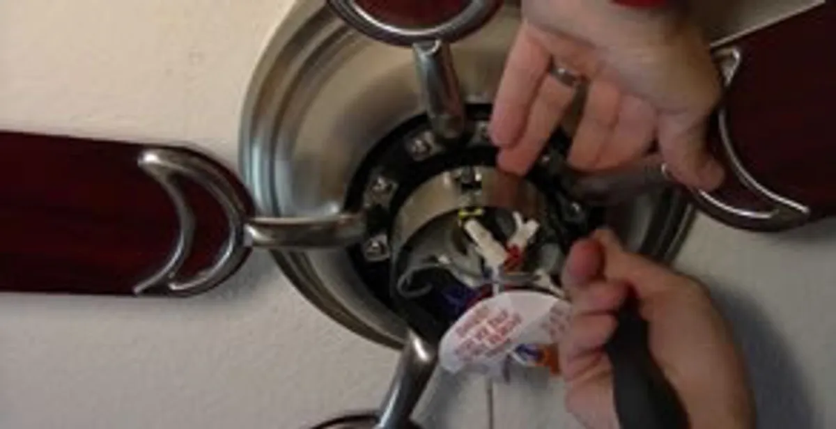 Ceiling fan installation with electrical wiring and mounting by professional electrician in Saint Petersburg, FL
